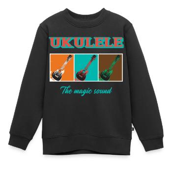 Ukulele - The magic sound - Kinder Premium Organic Sweatshirt - Schwarz - Vorne - AI Model Kid Female (0cm)