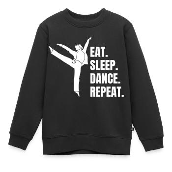 Tanzen Sport Tanzsport Hobby Tänzer Geschenk - Kinder Premium Organic Sweatshirt - Schwarz - Vorne - AI Model Kid Female (0cm)