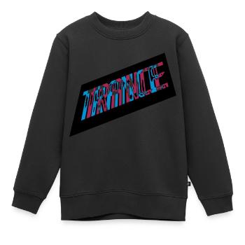 3D Effekt Trance Design - Kinder Premium Organic Sweatshirt - Schwarz - Vorne - AI Model Kid Female (0cm)