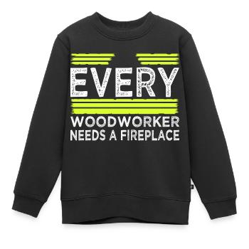 cabinetmaker tools cutter forestry - Kinder Premium Organic Sweatshirt - Schwarz - Vorne - AI Model Kid Female (0cm)