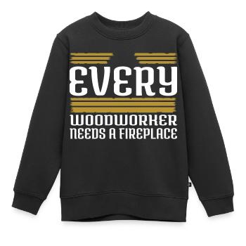 birthday present lumber forester job - Kinder Premium Organic Sweatshirt - Schwarz - Vorne - AI Model Kid Female (0cm)