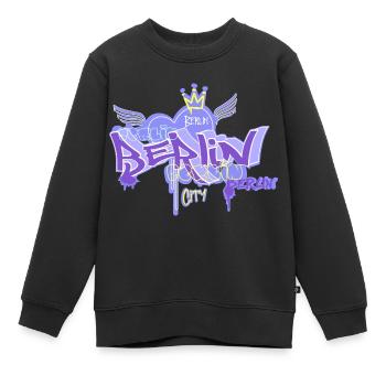 Berlin Graffiti - Kinder Premium Organic Sweatshirt - Schwarz - Vorne - AI Model Kid Female (0cm)