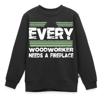 carpenter saw carpenter funny tshirts cutter - Kinder Premium Organic Sweatshirt - Schwarz - Vorne - AI Model Kid Female (0cm)