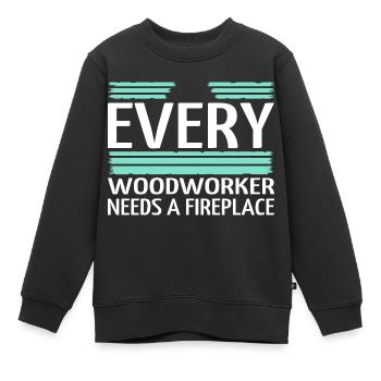the carpenters apprentice birthday - Kids Premium Organic Sweatshirt - black - Front - AI Model Kid Female (0cm)