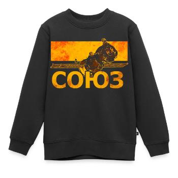 Vaisseau spatial Soyouz - Sweat Premium enfant bio - noir - Devant - AI Model Kid Female (0cm)