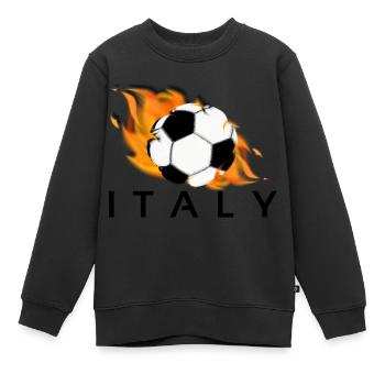 Italie - Sweat Premium enfant bio - noir - Devant - AI Model Kid Female (0cm)