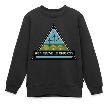 renewable energy - Kinder Premium Organic Sweatshirt - Schwarz - Vorne - AI Model Kid Female (0cm)