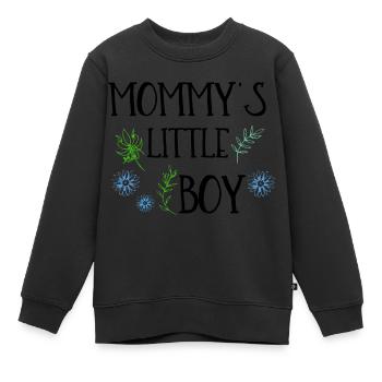 Le petit garçon de maman - Sweat Premium enfant bio - noir - Devant - AI Model Kid Female (0cm)
