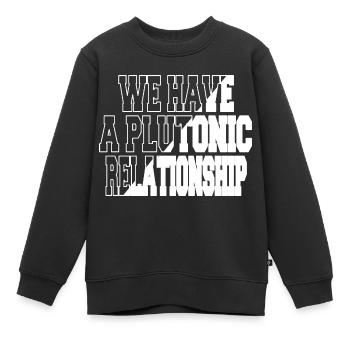 Voyage spatial présent heureux conspiration terre - Sweat Premium enfant bio - noir - Devant - AI Model Kid Female (0cm)