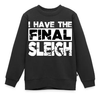 Blagues sur les cadeaux de chambre à coucher cool sous l’arbre - Sweat Premium enfant bio - noir - Devant - AI Model Kid Female (0cm)