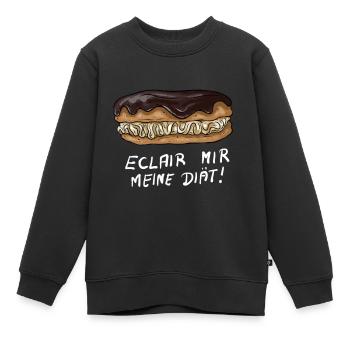 Éclair - Sweat Premium enfant bio - noir - Devant - AI Model Kid Female (0cm)