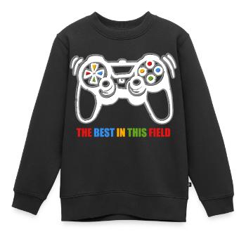 Spielkonsolen-Spieler - Kinder Premium Organic Sweatshirt - Schwarz - Vorne - AI Model Kid Female (0cm)