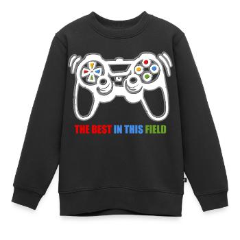 Spielkonsolen-Spieler - Kinder Premium Organic Sweatshirt - Schwarz - Vorne - AI Model Kid Female (0cm)