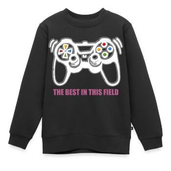 Spielkonsolen-Spieler - Kinder Premium Organic Sweatshirt - Schwarz - Vorne - AI Model Kid Female (0cm)