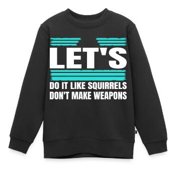 Funky Hippie Festival Geek Present Hippie Love - Sweat Premium enfant bio - noir - Devant - AI Model Kid Female (0cm)