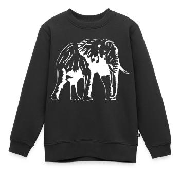 Safari Zoo Animal Safari Zoo - Sweat Premium enfant bio - noir - Devant - AI Model Kid Female (0cm)