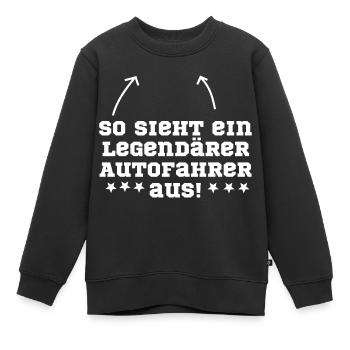 Autofahrer Auto - Kinder Premium Organic Sweatshirt - Schwarz - Vorne - AI Model Kid Female (0cm)