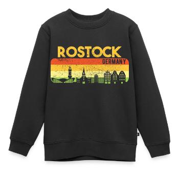 Rostock Rostock Skyline Cadeau - Sweat Premium enfant bio - noir - Devant - AI Model Kid Female (0cm)