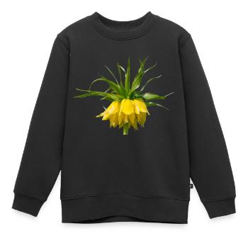 Couronne impériale Fleur de printemps Plante de lys Flore - Sweat Premium enfant bio - noir - Devant - AI Model Kid Female (0cm)