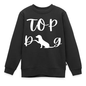 TOP DOG - Kinder Premium Organic Sweatshirt - Schwarz - Vorne - AI Model Kid Female (0cm)