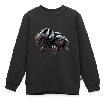 Robot coléoptère éléphant - Sweat Premium enfant bio - noir - Devant - AI Model Kid Female (0cm)
