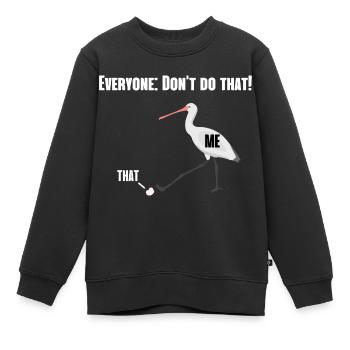 Lustiges Pelikan Tierliebhaber Spaß Geschenk - Kinder Premium Organic Sweatshirt - Schwarz - Vorne - AI Model Kid Female (0cm)