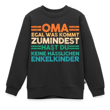 Enkelkinder Großmutter Oma - Kinder Premium Organic Sweatshirt - Schwarz - Vorne - AI Model Kid Female (0cm)