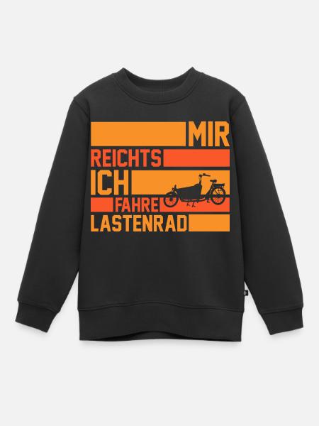 Fahrrad Lastenfahrrad Lastenrad - Kinder Premium Organic Sweatshirt - Schwarz