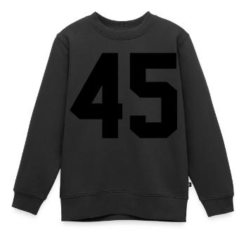 45 - Sweat Premium enfant bio - noir - Devant - AI Model Kid Female (0cm)