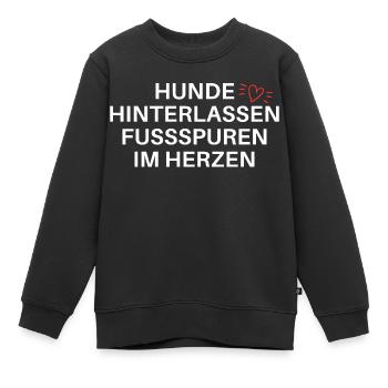 Hundespruch Hundeliebe - Kinder Premium Organic Sweatshirt - Schwarz - Vorne - AI Model Kid Female (0cm)