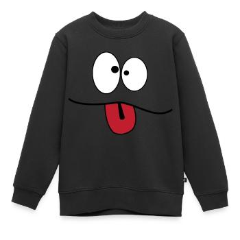 Tête de fou - Sweat Premium enfant bio - noir - Devant - AI Model Kid Female (0cm)
