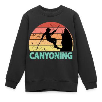Canyoneer Canyoning - Sweat Premium enfant bio - noir - Devant - AI Model Kid Female (0cm)