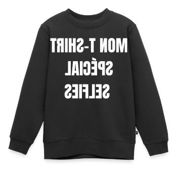 Mon t shirt spécial selfies - Sweat Premium enfant bio - noir - Devant - AI Model Kid Female (0cm)
