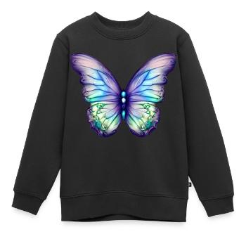 Schmetterling Insekt Falter Tier - Kinder Premium Organic Sweatshirt - Schwarz - Vorne - AI Model Kid Female (0cm)