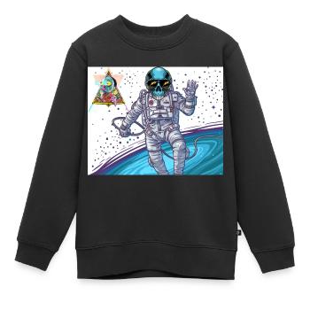 3 Original - Kinder Premium Organic Sweatshirt - Schwarz - Vorne - AI Model Kid Female (0cm)