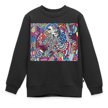 4 Original - Kinder Premium Organic Sweatshirt - Schwarz - Vorne - AI Model Kid Female (0cm)