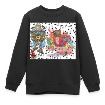 2 Original - Kinder Premium Organic Sweatshirt - Schwarz - Vorne - AI Model Kid Female (0cm)