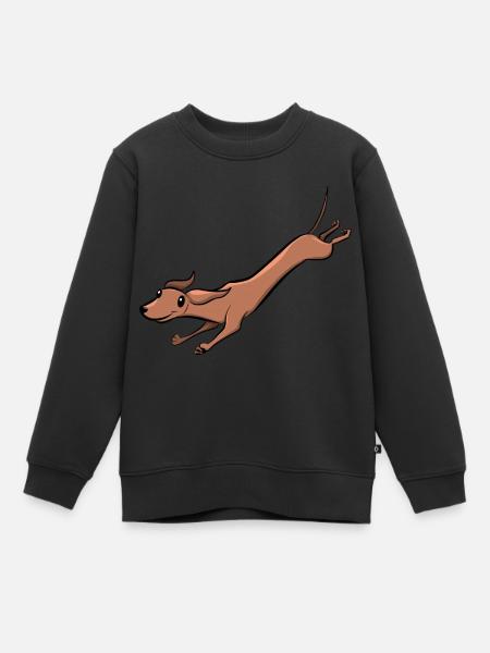 Dackel - Kinder Premium Organic Sweatshirt - Schwarz