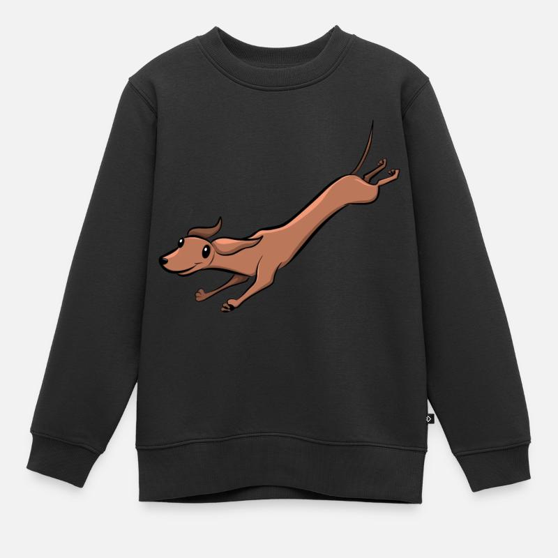 Dackel - Kinder Premium Organic Sweatshirt - Schwarz