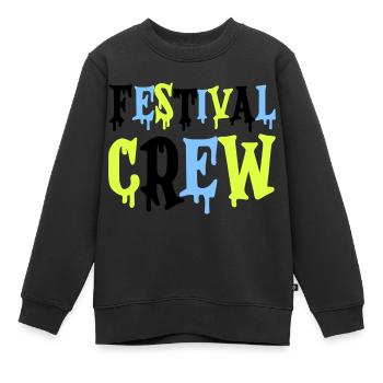 L’équipe du festival - Sweat Premium enfant bio - noir - Devant - AI Model Kid Female (0cm)