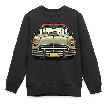 Voiture de collection - Sweat Premium enfant bio - noir - Devant - AI Model Kid Female (0cm)