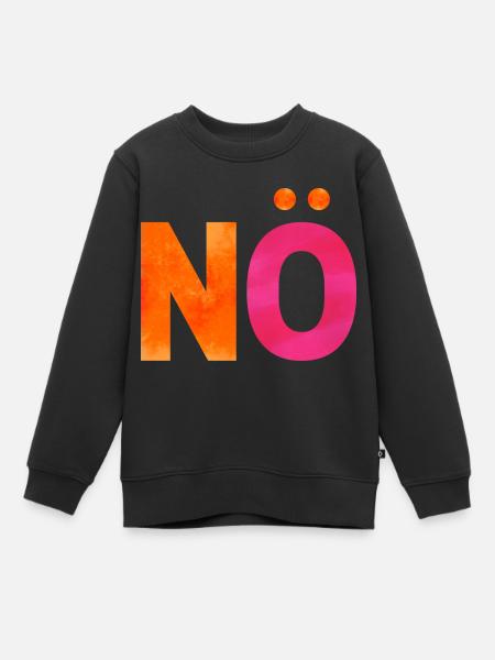 NÖ. Ein Shirt, ein Wort. - Kinder Premium Organic Sweatshirt - Schwarz