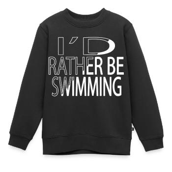 Équipe De Natation T-shirts Maillots De Bain Apnée Sports - Sweat Premium enfant bio - noir - Devant - AI Model Kid Female (0cm)
