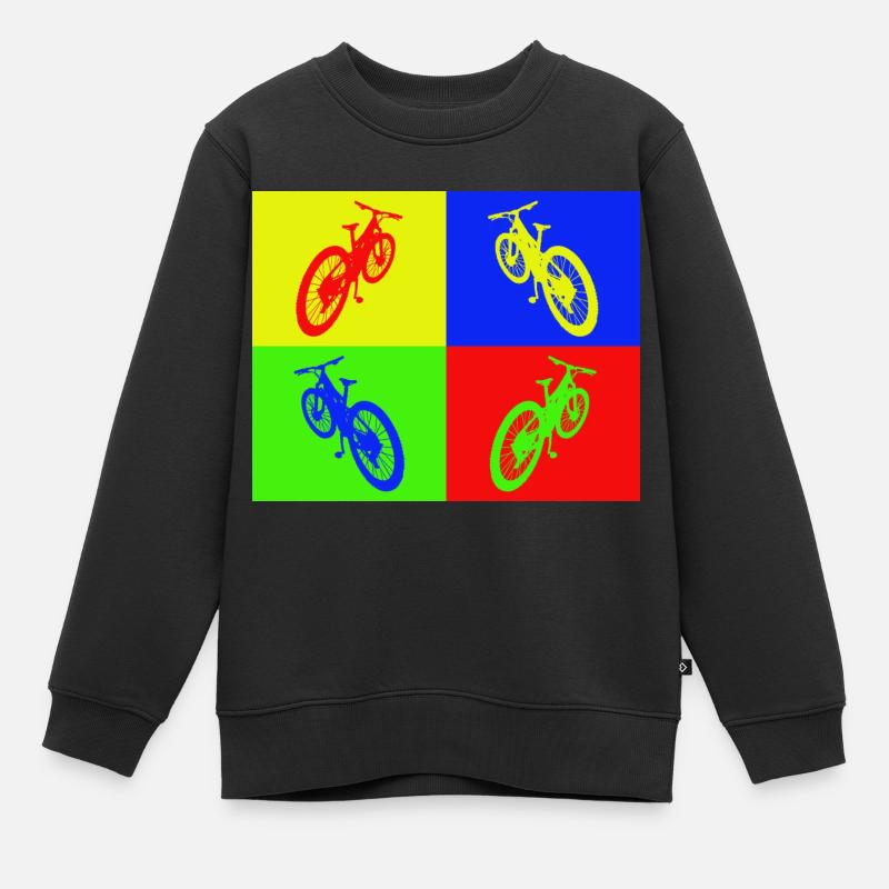 VTT Pop Art couleur - Sweat Premium enfant bio - noir