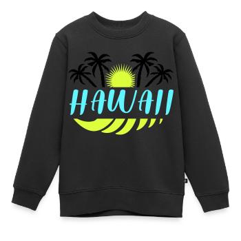 hawaii - Kinder Premium Organic Sweatshirt - Schwarz - Vorne - AI Model Kid Female (0cm)