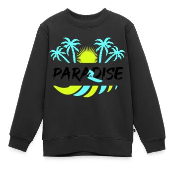 surf paradise - Kinder Premium Organic Sweatshirt - Schwarz - Vorne - AI Model Kid Female (0cm)
