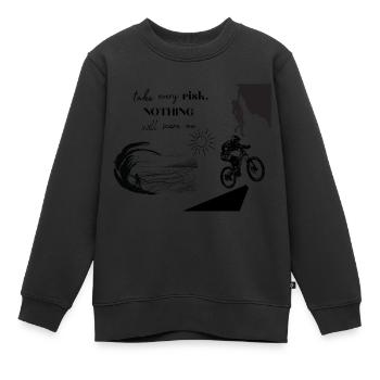 Extremsport - take every risk - Kinder Premium Organic Sweatshirt - Schwarz - Vorne - AI Model Kid Female (0cm)