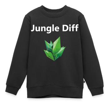 league legend Jungle Diff Weiß - Kinder Premium Organic Sweatshirt - Schwarz - Vorne - AI Model Kid Female (0cm)