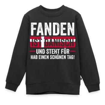 Dänen Dänisch Dänemark - Kinder Premium Organic Sweatshirt - Schwarz - Vorne - AI Model Kid Female (0cm)