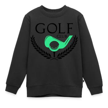 Club de golf 2 - Sweat Premium enfant bio - noir - Devant - AI Model Kid Female (0cm)